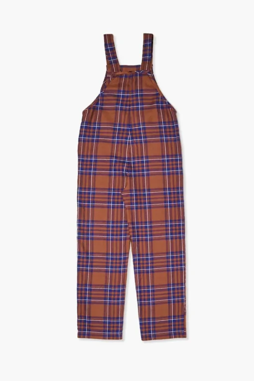 Girls Plaid Overalls (Kids)