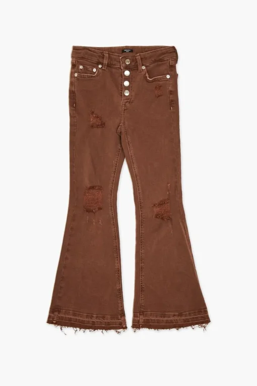 Girls Recycled Cotton Flare Jeans (Kids)