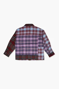 Girls Reworked Plaid Shirt (Kids)