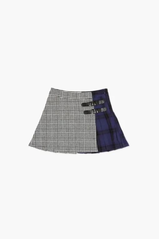 Girls Reworked Plaid Skirt (Kids)