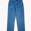 Girls Rhinestone-Striped Jeans (Kids)