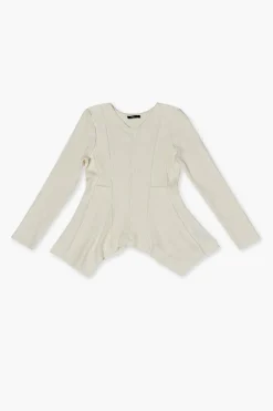 Girls Ribbed Split Hem Top (Kids)