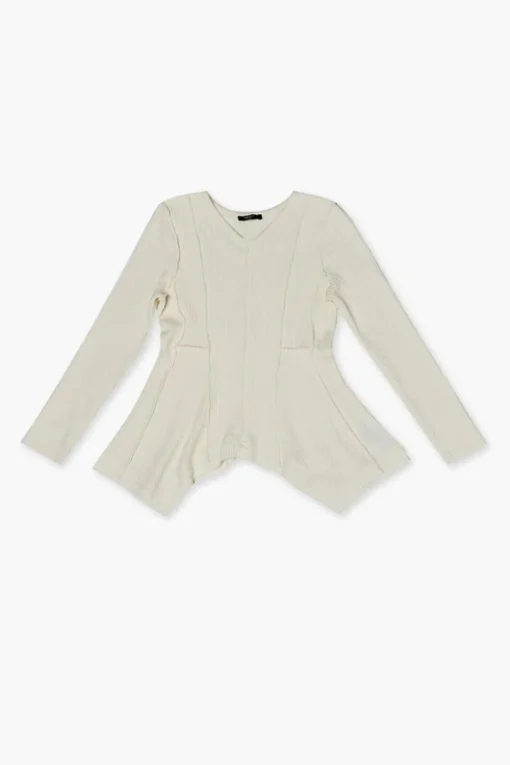 Girls Ribbed Split Hem Top (Kids)