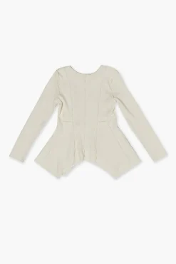 Girls Ribbed Split Hem Top (Kids)