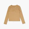 Girls Rib-Knit Henley Top (Kids)