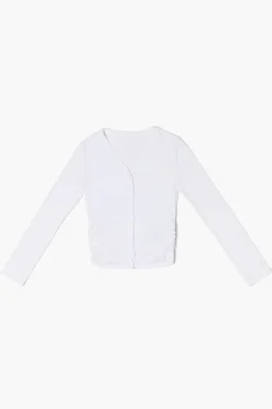 Girls Ruched Button-Front Top (Kids)