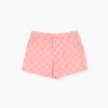 Girls Satin Checkered Shorts (Kids)