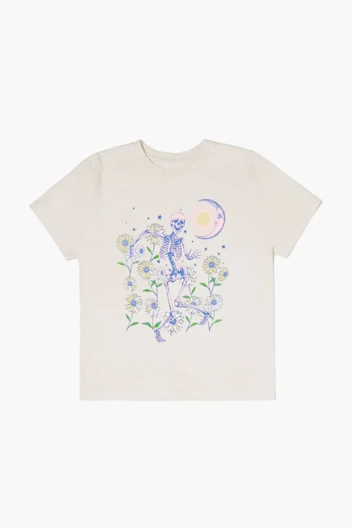 Girls Skeleton Graphic Tee (Kids)