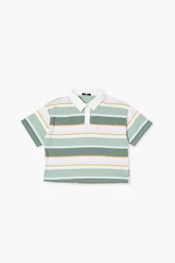 Girls Striped Polo Shirt (Kids)