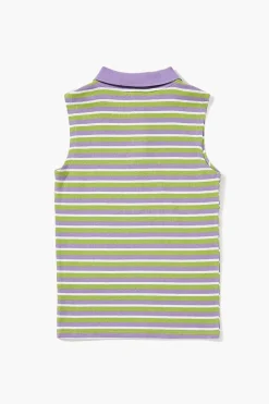 Girls Striped Polo Shirt (Kids)