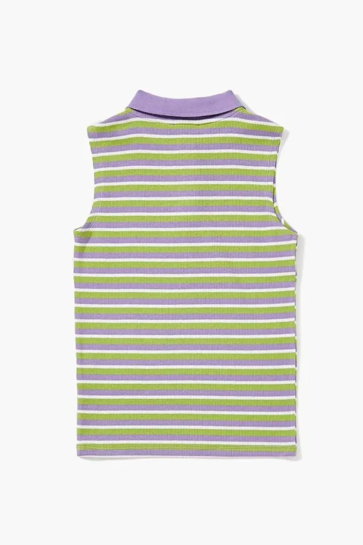 Girls Striped Polo Shirt (Kids)