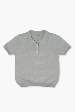 Girls Sweater-Knit Polo Shirt (Kids)