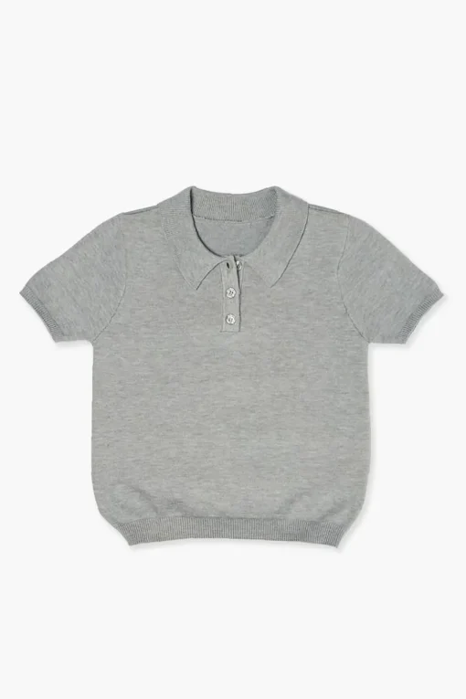 Girls Sweater-Knit Polo Shirt (Kids)