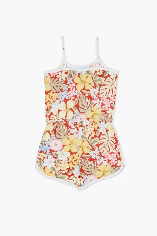 Girls Tropical Floral Print Romper (Kids)