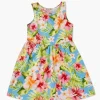 Girls Tropical Print A-Line Dress (Kids)