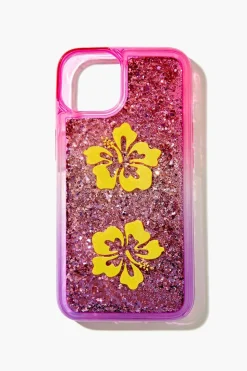 Glitter Flower Case For Iphone 13