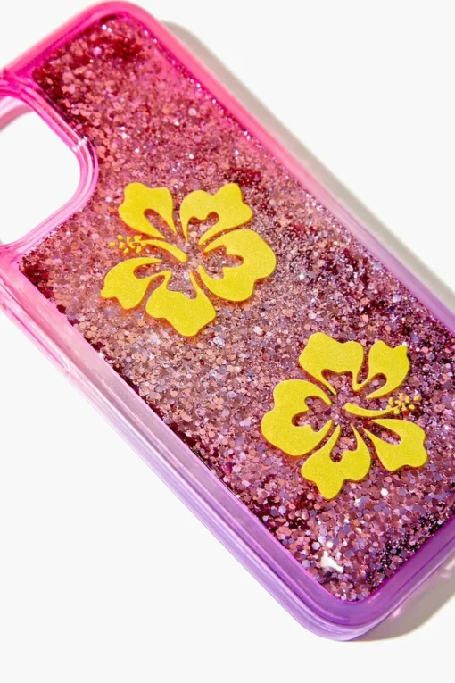 Glitter Flower Case For Iphone 13