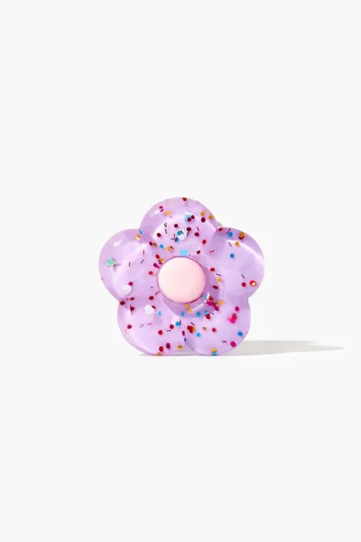 Glitter Flower Phone Grip