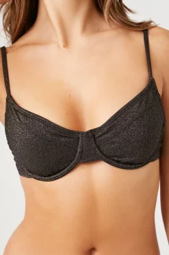 Glitter Knit Bikini Top