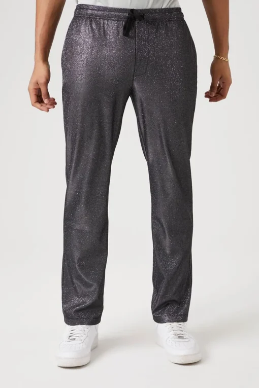 Glitter Knit Drawstring Joggers