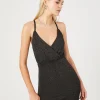 Glitter Knit Surplice Mini Dress