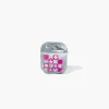 Glittered Floral Earbuds Case