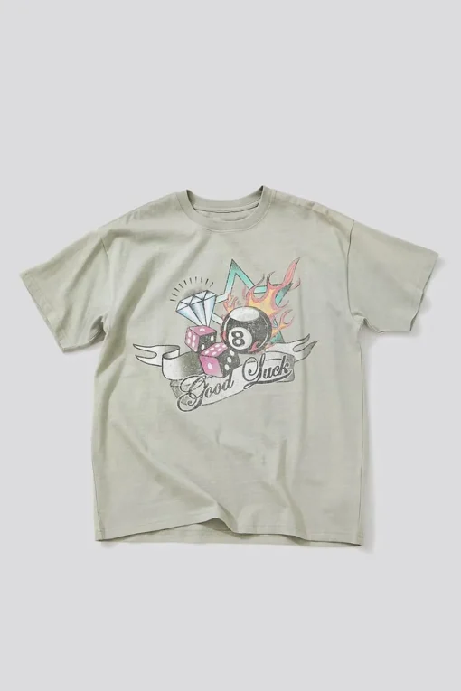 Good Luck Graphic Crew Neck Tee