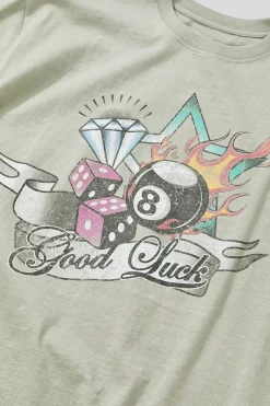 Good Luck Graphic Crew Neck Tee