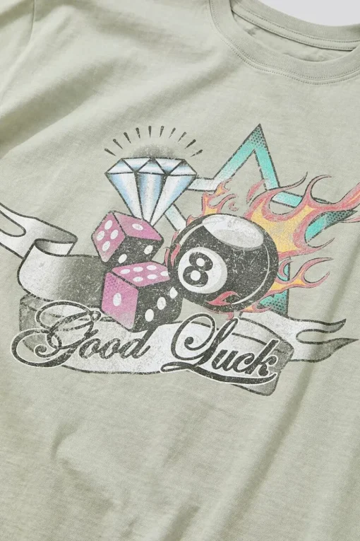 Good Luck Graphic Crew Neck Tee