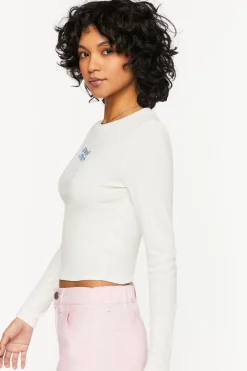 Good Vibes Embroidered Long-Sleeve Baby Tee
