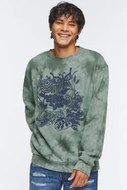 Graphic Tie-Dye Fleece Pullover