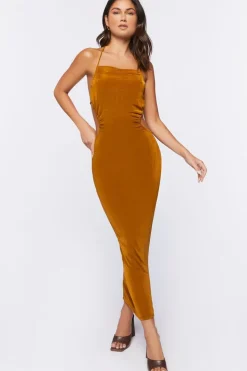 Halter Bodycon Midi Dress