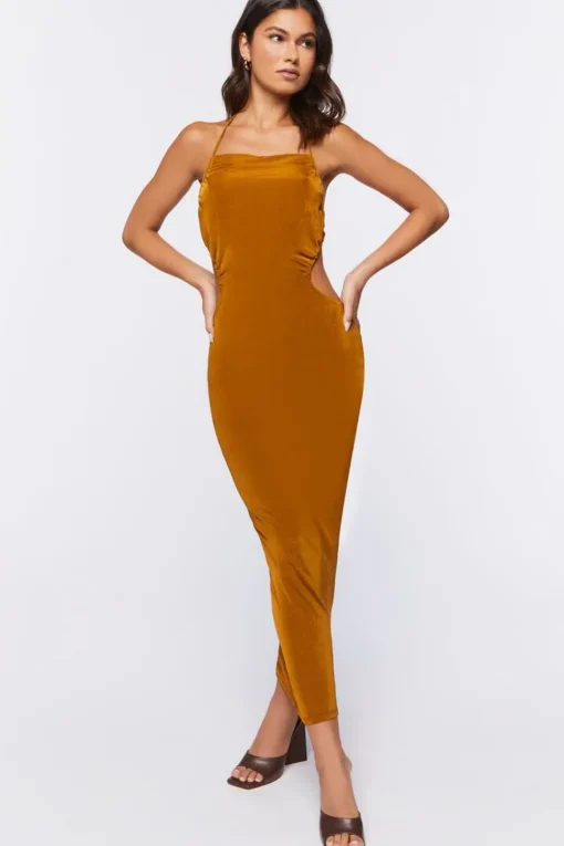 Halter Bodycon Midi Dress