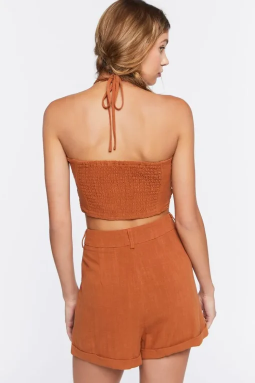 Halter Crop Top & Shorts Set