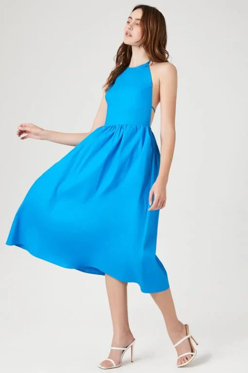 Halter Midi Pocket Dress
