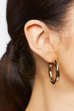 Hammered Hoop Earrings