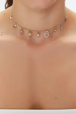 Hamsa Hand Choker Charm Necklace