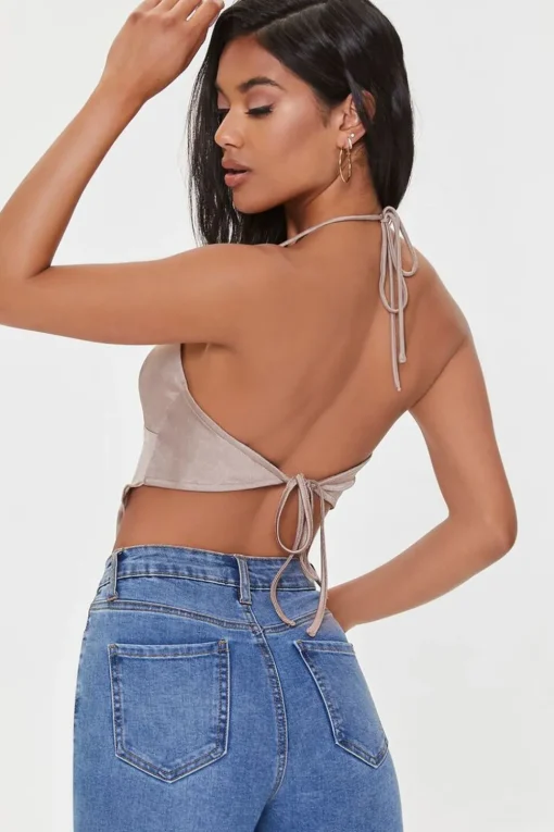 Handkerchief-Hem Halter Top