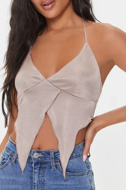 Handkerchief-Hem Halter Top