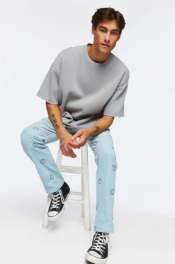 Happy Face Corduroy Drawstring Pants