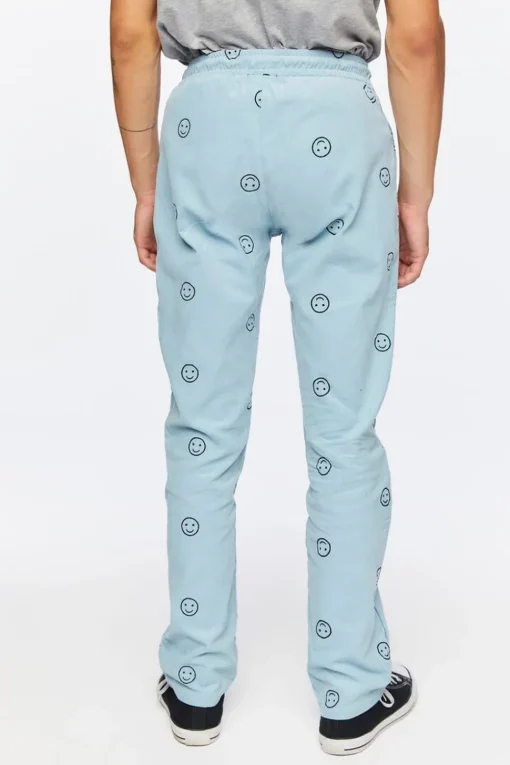 Happy Face Corduroy Drawstring Pants