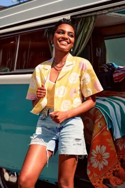 Happy Face Cropped Shirt