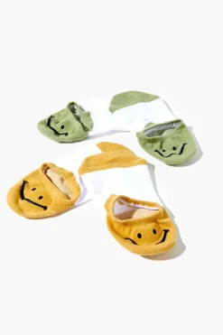 Happy Face No-Show Sock Set - 2 Pack