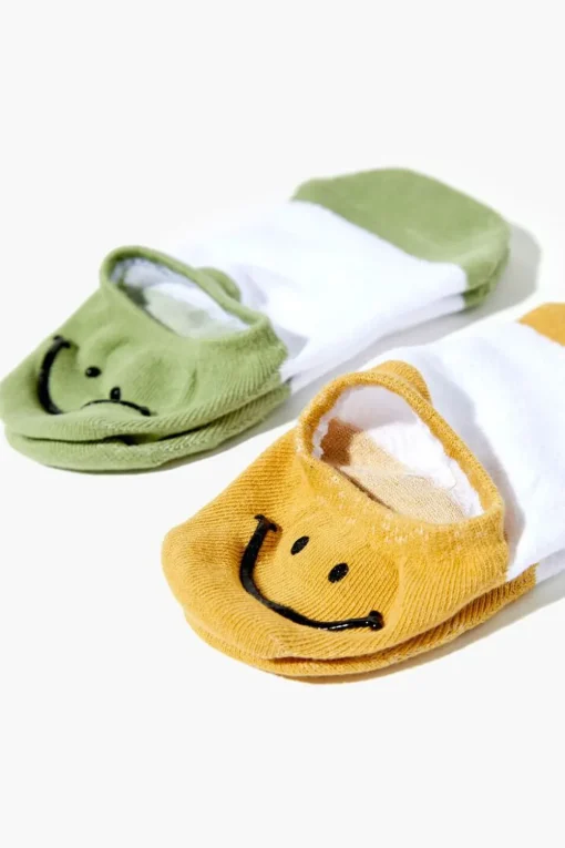 Happy Face No-Show Sock Set - 2 Pack