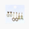 Heart & Teddy Bear Drop Earring Set