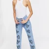 Heart Graphic High-Rise Jeans