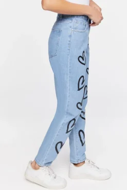 Heart Graphic High-Rise Jeans