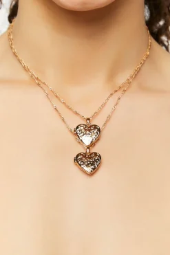 Heart Locket Necklace Set