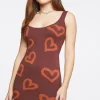 Heart Print Tank Dress