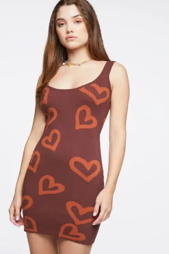 Heart Print Tank Dress